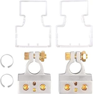 Xe pin thiết bị đầu cuối kẹp xe +/-pin thiết bị đầu cuối kết nối 0/4/8/10 AWG tích cực tiêu cực bài kẹp shims thiết bị đầu cuối (cặp) - Product Image 2