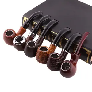 批发优质烟草礼品盒六件套烟管套装厂家流行礼品树脂烟管套装