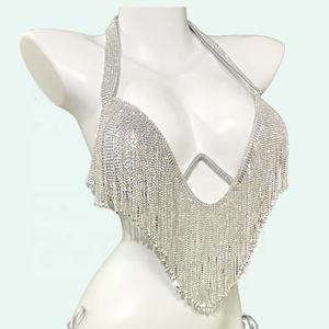 <span class=keywords><strong>Bikini</strong></span> scintillante da donna in cristallo Bling Top g <span class=keywords><strong>Bikini</strong></span> con strass <span class=keywords><strong>di</strong></span> <span class=keywords><strong>lusso</strong></span> - Product Image 4
