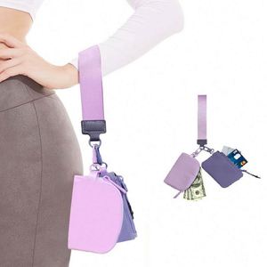 Portefeuille unisexe de sport tendance, imperméable, avec fermeture éclair, motif bonbon, et double pochette de poignet pour usage extérieur - Product Image 2