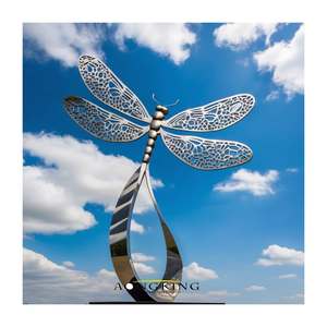 Superficie de espejo de tamaño real, metal, acero inoxidable, especies en peligro de extinción, escultura de jardín de Tigre, estatua de Arte de animales - Product Image 6