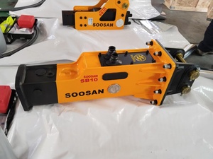 Martillo Hidráulico SB10 SOOSAN con Cinceles de 40 mm Tipo Caja para Miniexcavadoras y Minicargadoras de 0.8-2.5 Toneladas para Demolición de Roca - Product Image 2