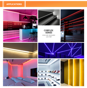 Bande lumineuse COB ultra lumineuse sans point statique blanche 320LEDs/m CRI90 + 24V à intensité variable pour l'éclairage commercial de l'armoire - Product Image 6