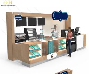 ตู้โชว์เค้กกระจกนิรภัยสำหรับร้านกาแฟดีไซน์ทันสมัยทำจากสแตนเลส - Product Image 2