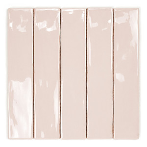 Piastrella Creta 25 Rosa 5x25 Cm 9 Mm Lucida con Bordi Irregolari - Product Image 2