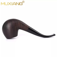 MUXIANG Luxe Pipes à Fumer en Ébène 9mm Portable avec Finition Laquée Tubes à Pipe en Bois Accessoire de Gros de Luxe