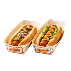 Hot Sale Hotdog Paper Box Custom Disposable Corn Dog Tray Waffle Stick Holder Eco Friendly Fast Food Packaging - Product Image 5