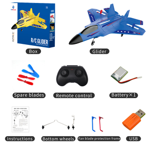 <span class=keywords><strong>Avion</strong></span> de chasse <span class=keywords><strong>RC</strong></span> HOSHI KF803 32.4G en mousse EPP F22, planeur à envergure fixe télécommandé, prêt à voler (RTF) pour l'extérieur, avec éclairage - Product Image 6
