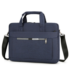 Sac pour ordinateur portable grande capacité, imperméable, mallette d'affaires, sac à bandoulière portable et fin, sacoche personnalisable avec logo - Product Image 3