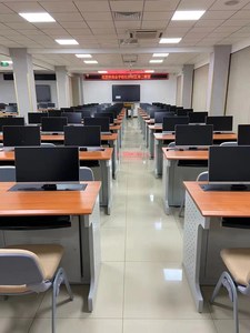 <span class=keywords><strong>Escritorio</strong></span> de ordenador con monitor emergente eléctrico moderno para estudiantes de secundaria/universitarios mobiliario escolar elegante para uso en el aula - Product Image 6