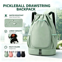 Sac de sport léger en nylon résistant à l'eau, capacité 380 g, avec compartiment séparé pour chaussures (basket et raquette)