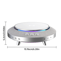 Desain terbaru pengisi daya nirkabel cepat Speaker musik BT dengan lampu warna-warni dan mikrofon