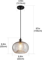 Luminaire suspendu moderne à piles avec télécommande, plafonnier rechargeable avec abat-jour en verre pour îlot de cuisine et salle à manger