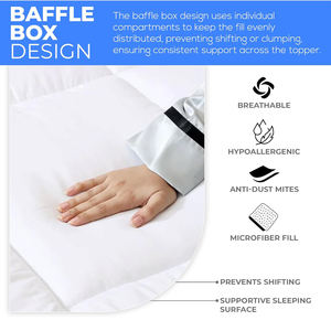 Cubrecolchón Extra Grueso y Refrescante, Protector <span class=keywords><strong>de</strong></span> Colchón Acolchado Suave que Reduce el Dolor, Alternativa <span class=keywords><strong>de</strong></span> Plumón, Parte Superior Acolchada - Product Image 4