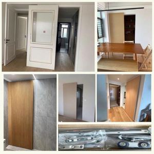 Kit de Puerta Corredera Invisible de Aluminio de Alta Resistencia WEKIS, Insonorizada y de Fácil Instalación para Cocinas, Cuartos de Almacenamiento y Oficinas - Product Image 6