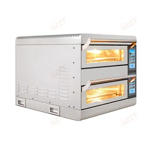 독립적 인 제어 고속 충돌 이중층 오븐 16 인치 상업용 대류 전기 냉동 피자 오븐 기계