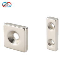 Aimant en néodyme rectangulaire à double face, encastré, grade N42 N52 N35, avec trous pour vis, pour usage industriel
