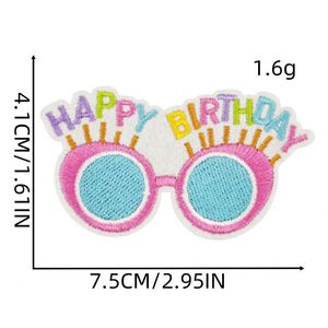 Broderie à thème de fête d'anniversaire, à repasser, cadeau d'anniversaire, décoration d'anniversaire, patchs d'anniversaire - Product Image 3