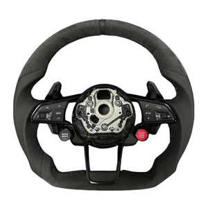 Volante para Audi A3 A4 A4L A5 A6 A7 A8 Q3 Q5 Q7 TT TTS R8 S3 <span class=keywords><strong>MK2</strong></span> S5 RS RS3 RS5, Volante de Fondo Plano, Accesorios para Automóviles - Product Image 1