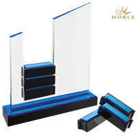 Trophée en acrylique multicouche personnalisé Noble pour la collaboration d'entreprise et les prix de reconnaissance de l'industrie de la construction