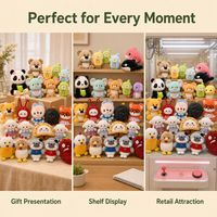 Vente en gros usine personnalisée : Peluche ours mignonne de 8 pouces, jouet doux, cadeau d'anniversaire, jouet à lancer pour machine à griffes, jouet pour enfants
