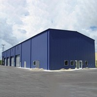 Hangar préfabriqué à ossature métallique pour atelier, usine à déploiement rapide, entrepôt préfabriqué