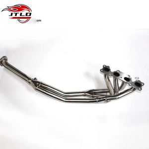 Para 89-93 MAZDA MIATA 4CYL 1.6L NA <span class=keywords><strong>B6ZE</strong></span> MX5 Cabezal de escape Tubo de acero inoxidable plateado - Product Image 4