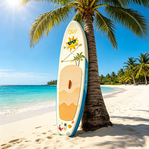 Tabla <span class=keywords><strong>de</strong></span> Paddle Surf Inflable para Niños <span class=keywords><strong>de</strong></span> 9'6'', Tabla SUP Junior Estable <span class=keywords><strong>de</strong></span> 31'' <span class=keywords><strong>de</strong></span> Ancho <span class=keywords><strong>con</strong></span> Ilustración <span class=keywords><strong>de</strong></span> Playa y Sol, Kit <span class=keywords><strong>de</strong></span> 5 Pulgadas <span class=keywords><strong>de</strong></span> Grosor - Product Image 5
