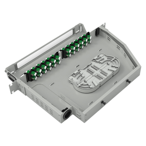 1U 랙 마운트 광섬유 인클로저 24 포트 슬라이딩 서랍 S형 융합 스플라이스 패치 패널 1U 광섬유 장비 - Product Image 4