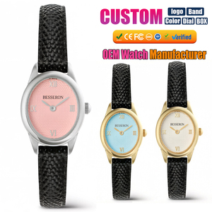 BESSERON Manufacturer Custom Quartz <b>Watch</b> Women Elegant Analog Leather Strap Custom Dial Roman Numeral Fashion Wristwatch - Product Image 1