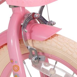 Pretty Pink Colors Bicicleta para niños 12 14 <span class=keywords><strong>16</strong></span> pulgadas con cesta Radios coloridos y asiento trasero para niñas - Product Image 6