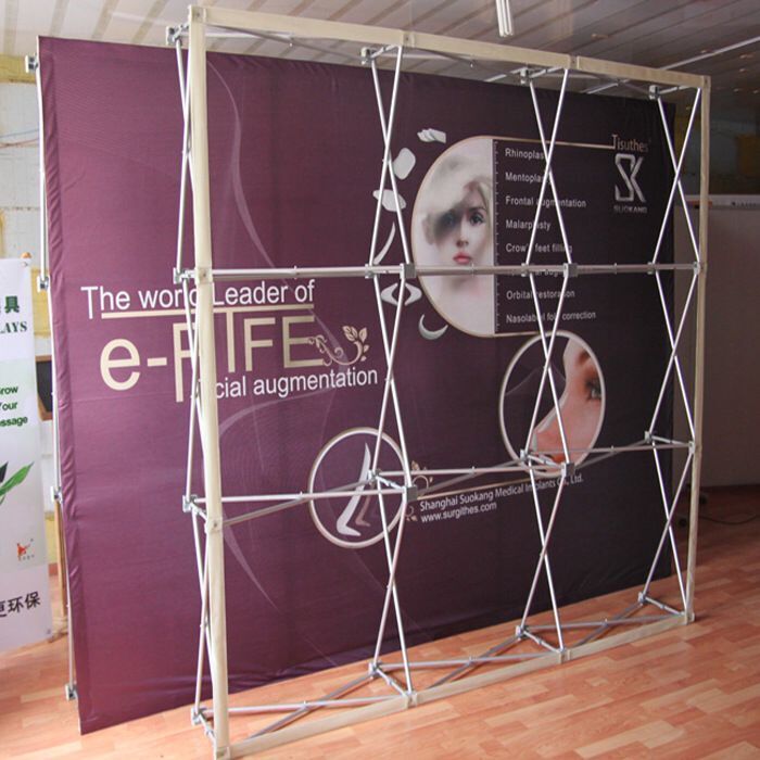Выставка алюминиевой Pop Up фон дисплей баннер стенд фон