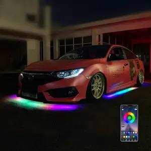 12V Car Underglow Atmosphere Lights Rgbic App Control Flowing Color RGB Led Light For Under Car Strip Lamp