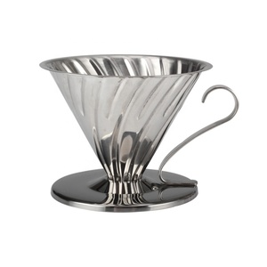 ที่วางแก้วกันลื่นดีไซน์คลาสสิก พร้อมที่กรองกาแฟแบบมีหูจับ ทำจากสแตนเลสสตีล - Product Image 6