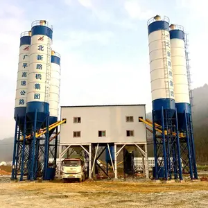 Suministro de China Factoroy, maquinaria pesada de hormigón premezclada, silos de almacenamiento de cenizas volantes de cemento, mezcladora de hormigón, planta de baño de hormigón