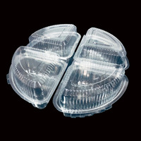 Contenants alimentaires en PET transparent de qualité alimentaire, recyclables, en forme de coquille, pour la conservation des aliments, boîtes d'emballage en plastique pour pâtisserie, pour les sushis