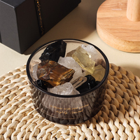 Diffuseur d'Huiles Essentielles d'Aromathérapie en Gros, Rochers de Cristal d'Arôme dans un Pot en Verre pour Parfum d'Intérieur, Pierre de Cristal