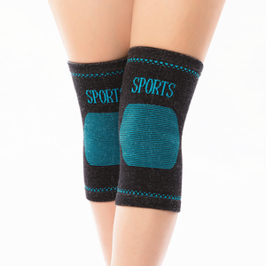 Genouillère de compression antidérapante en silicone pour la course et l'haltérophilie, avec manchon de compression en néoprène et protection en bambou pour les coudes et les genoux - Product Image 1