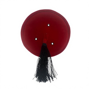 Sombrero Fez Turco Marroquí Rojo de Terciopelo con Borlas, Gorro de Disfraz de Alta Resistencia, Ecológico, Unisex, para Halloween, Fiestas de Disfraces y Actividades al Aire Libre - Product Image 3