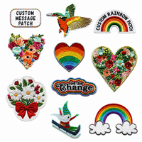 Patchs brodés floraux en gros, appliques botaniques personnalisées thermocollantes ou à coudre pour vêtements, jeans, casquettes, sacs à dos