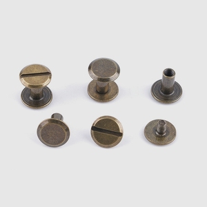 Tornillos de encuadernación Chicago de <span class=keywords><strong>cabeza</strong></span> plana y cruzada en negro mate, tornillos de encuadernación para libros, métricos/pulgadas, clase 8, rosca fina - Product Image 2
