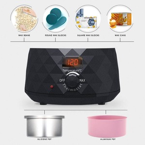 Waxing Machine Diamond Design Black Precise Temperature Control Wax Melt <b>Warmer</b> Beauty Salon Hair Removal Wax Heater - Product Image 5
