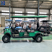Voiturette de golf électrique 6 places, batterie lithium 72V, homologuée pour la route, LSV, pour les services de navette d'hôtel et de complexe hôtelier