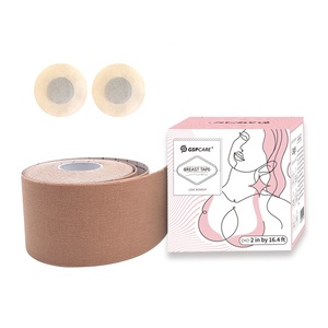 Rouleau de ruban adhésif imperméable pour poitrine 5cm*5m, effet push-up, en tissu de coton coloré, adhésif acrylique médical, pour rehausser la poitrine - Product Image 2