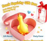 Nouveauté : Jouet à presser en forme de canard jaune, canardling souple et craquant, animal à pincer, jouet sensoriel anti-stress, cadeaux de fête