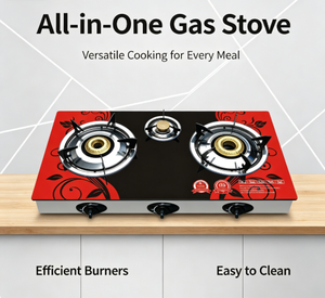 <span class=keywords><strong>Estufa</strong></span> de Gas Portátil Ecológica de 2.5 Quemadores, Vidrio Templado de 7mm, Quemadores de Latón, Encendido Automático, Bajo Consumo, Certificación ISO - Product Image 4