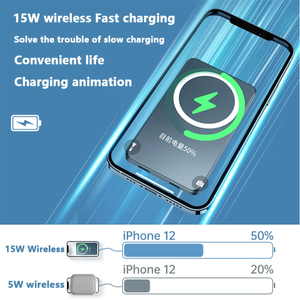 5000mah 10000mah Mini Magnetic Wireless Power Bank Bunter Magnet Wireless Ladegerät Power bank Weiß ABS Kunden spezifischer Logo-Druck - Product Image 6