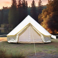 Tienda de campaña de lona personalizada de un dormitorio con salida para estufa, para 8 personas, para camping, fabricante con certificación ISO, taller, OEM, ODM, para campamento de caza en invierno