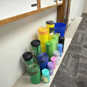 Sacs poubelle industriels avec fonctions de sécurité, sacs à ordures en plastique sur mesure, cordon de serrage/haut plat, fabrication directe, OEM disponible - Product Image 1