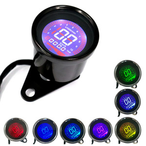 Tachymètre de <span class=keywords><strong>moto</strong></span> <span class=keywords><strong>Vintage</strong></span> 12V, odomètre à levier d'huile, affichage LCD, <span class=keywords><strong>compteur</strong></span> de <span class=keywords><strong>vitesse</strong></span> numérique - Product Image 3